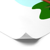 Tropische Hütte, Palmen und Toucan Poster (Ecke)