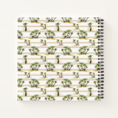 Tropische Hütte und Palmen Notizbuch (Rückseite)