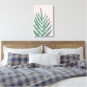 Tropische Illustration der botanischen Natur Rosa Leinwanddruck (Insitu (Schlafzimmer))
