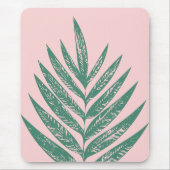 Tropische Illustration der botanischen Natur Rosa Mousepad (Vorne)