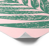 Tropische Illustration der botanischen Natur Rosa  Poster (Ecke)