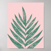 Tropische Illustration der botanischen Natur Rosa  Poster (Vorne)