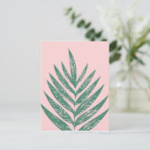 Tropische Illustration der botanischen Natur Rosa  Postkarte (Stehend Vorderseite)