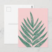 Tropische Illustration der botanischen Natur Rosa  Postkarte (Vorne/Hinten)