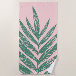 Tropische Illustration der botanischen Natur Rosa  Strandtuch