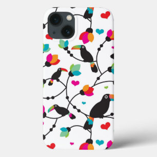 tropische Illustration des niedlichen toucan iPhone 13 Hülle