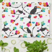 tropische Illustration des niedlichen toucan Geschirrtuch (Gefaltet)