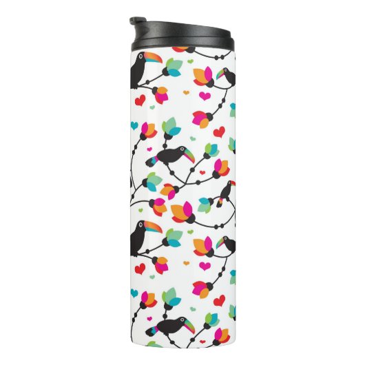 tropische Illustration des niedlichen toucan Thermosbecher (Nach rechts gedreht)