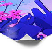 Tropische Illustration Gerahmte Kunst Poster (Ecke)