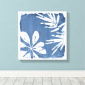 Tropische Indigoimpressionen - tropische Vegetatio Leinwanddruck (Insitu (Holzboden))