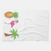 Tropische Insel Ananas Flamingo Palm Baumhandtuch Handtuch (Horizontal)