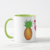 Tropische Insel Ananas Flamingo Palm Tree Tasse (Links)