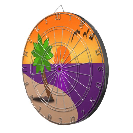 TROPISCHE INSEL DARTSCHEIBE (Vorderseite rechts)