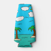 Tropische Insel Ertrunken Cooler Flaschenkühler (Vorderseite)