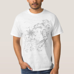 Tropische Insel-erwachsenes Farbton-Shirt T-Shirt