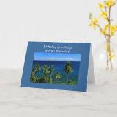 Tropische Insel-Geburtstags-Karte Karte (Gelbe Blume)