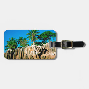 Tropische Insel gefundene Seychellen Gepäckanhänger