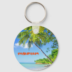 Tropische Insel in Mauritius Schlüsselanhänger