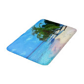 Tropische Insel mit Palmen und Sandy-Strand PO Badematte (Schrägansicht)