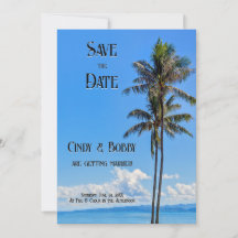 Tropische Insel, Palmen, blaues Meer, Hochzeitssaa