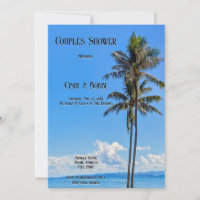 Tropische Insel, Palmen, blaues Meer, Paare,