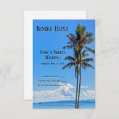 Tropische Insel, Palmen, blaues Meer, UAWG Dankeskarte (Vorne/Hinten)