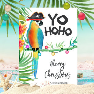 Tropische Insel Papagei Pirat Yo Ho Ho Weihnachten