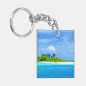 Tropische Insel Schlüsselanhänger (Vorderseite links)