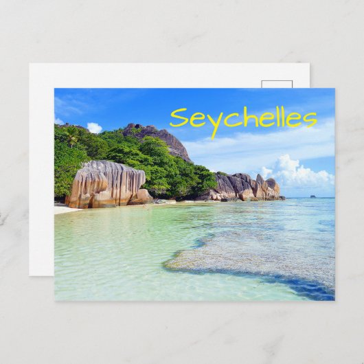 Tropische Insel Seychellen Urlaub Postkarte (Vorne/Hinten)