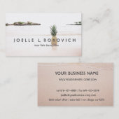 Tropische Insel-Strand-Akzent-Ananas romantisch Visitenkarte (Vorne/Hinten)