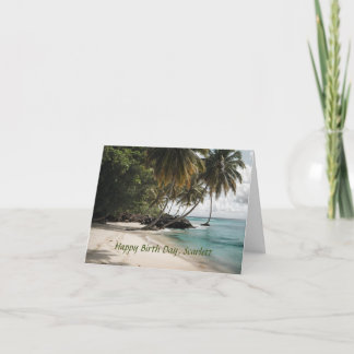 Tropische Insel Strand Ozean Personalisierter Gebu Karte