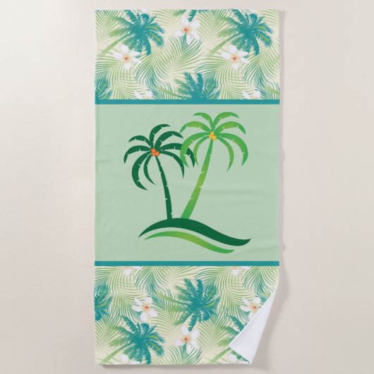 Tropische Insel Strandtuch (Vorderseite)