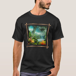 TROPISCHE INSEL-SZENERIE STRAND KUNSTFERIEN T-Shirt
