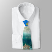 Tropische Insel unter und über Wasser Krawatte (Gebunden)