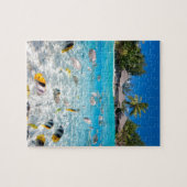 Tropische Insel unter und über Wasser Puzzle (Horizontal)