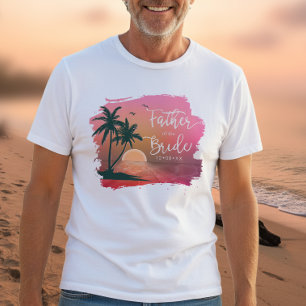 Tropische Insel Vater der Bride Pink ID581 T-Shirt