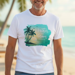Tropische Insel Vater des Bodens Aquamarin ID581 T-Shirt