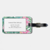 Tropische Insel Wasserfarbe Gepäckanhänger (Rückseite horizontal)