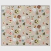 Tropische Insel Weihnachten Geschenkpapier (Flach)