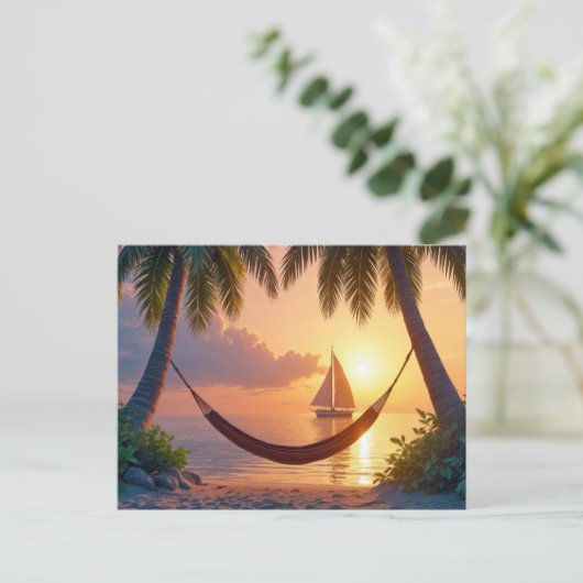 tropische Insel Ziel Postkarte (Stehend Vorderseite)