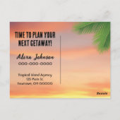 tropische Insel Ziel Postkarte (Rückseite)