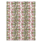 Tropische Inselplumeria-Blumen-Blätter-Tischdecke Tischdecke (Vorderseite)