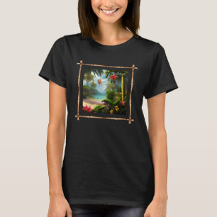 TROPISCHE INSELSCENERIE OCEAN BEACH ART TROPIC FLO T-Shirt