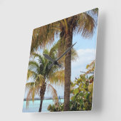 Tropische Inseluhr Quadratische Wanduhr (Winkel)