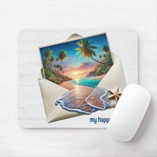Tropische Inselwelt im Umkreis Mousepad (Mit Mouse)