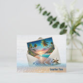 Tropische Inselwelt im Umkreis Postkarte (Stehend Vorderseite)