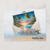 Tropische Inselwelt im Umkreis Postkarte (Vorderseite)