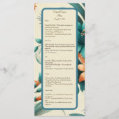 Tropische Iriabenz Menükarte (Vorderseite)