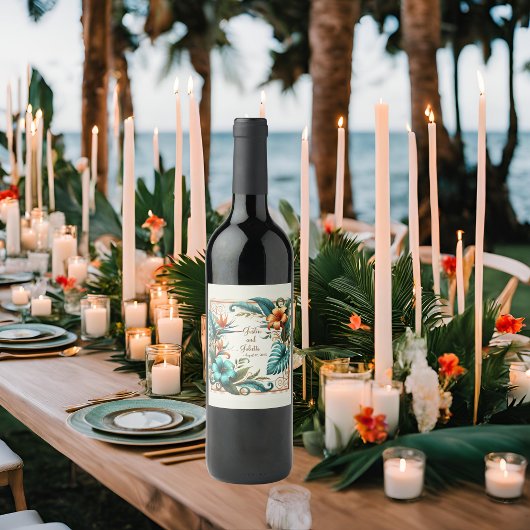 Tropische Iriabenz Weinetikett