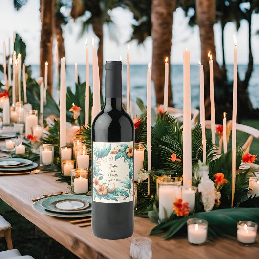 Tropische Iriabenz Weinetikett